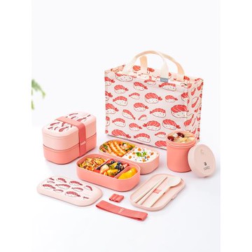 CAMUZ竹纖維抗菌便當盒 日式飯盒 上班族可微波爐加熱 水果野餐盒