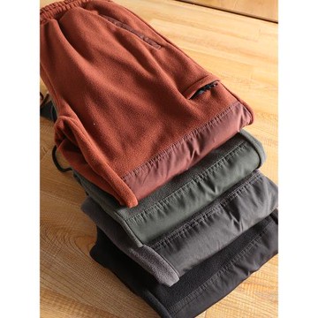 毒家發售！山系戶外搖粒絨拼接防水保暖秋冬男士束口休閑褲潮長褲