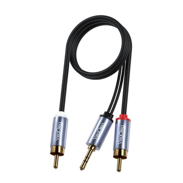 AV - 音源(公) 唯格3.5mm轉雙蓮花音訊AV線一分二音源線(V-A60)-10公尺