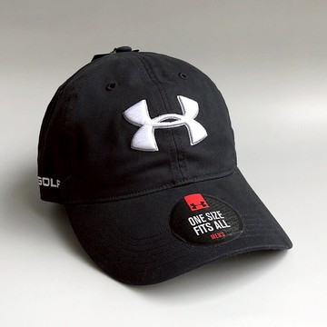 美國百分百【全新真品】Under Armour 運動帽 配件 棒球帽 UA 遮陽帽 老帽 透氣排濕 帆布款 黑 J380