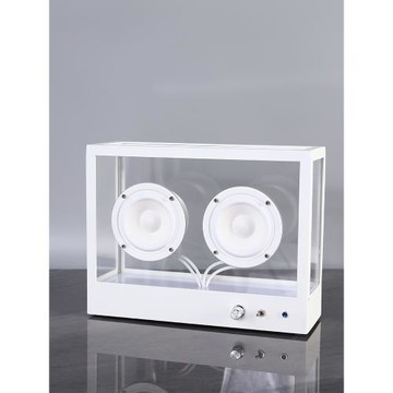 北歐創意透明音響客廳桌面裝飾品簡約白色方形藍牙亞克力音箱擺件