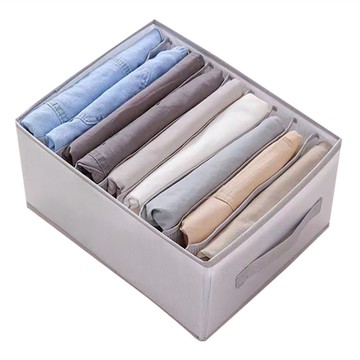 PVC衣物分隔盒 9格  灰色  1個  32 x 25 x 17cm