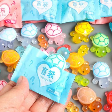 隔日到貨🌟 夜光小烏龜 烏龜盲袋 烏龜配件 烏龜公仔 仿真小烏龜擺件 夜光擺件 DIY裝飾 批發海龜疊疊樂 烏龜對對碰