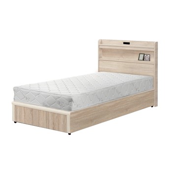 傢俱工場-直樹 日系美型 強化插座房間三件組 單大3.5尺梧桐