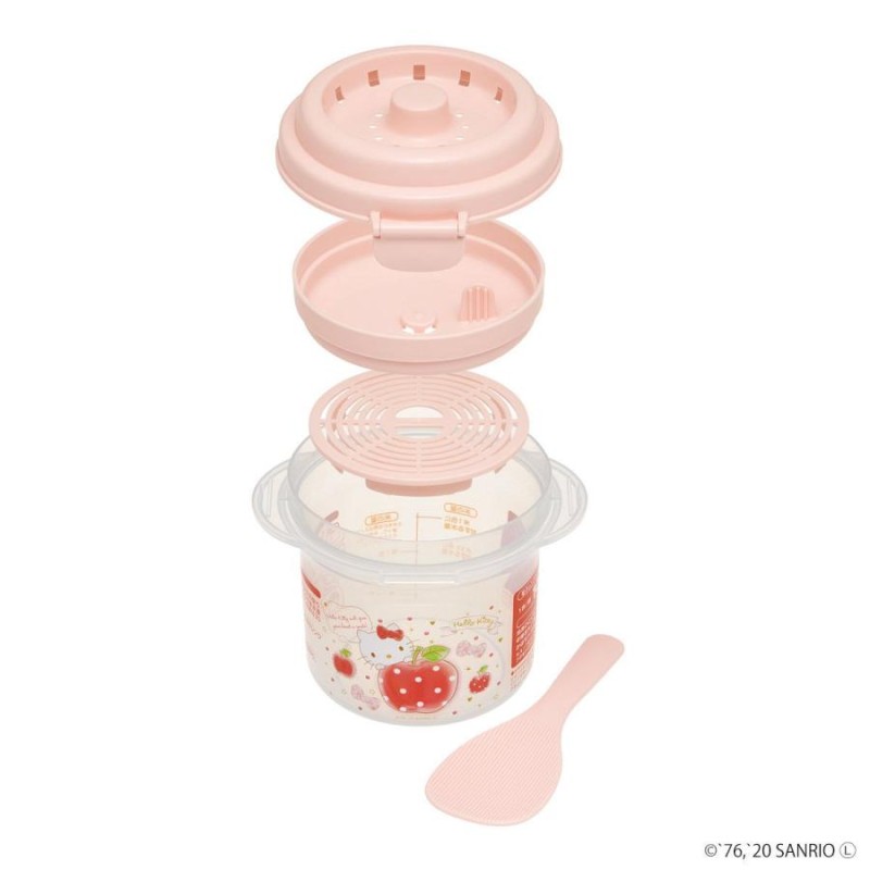 hello-kitty スケーター 電子レンジ炊飯器 ご飯メーカー 1合 スノコ付 ハローキティ ハピネスガール サンリオ 640ml UDG1 |  LINEショッピング