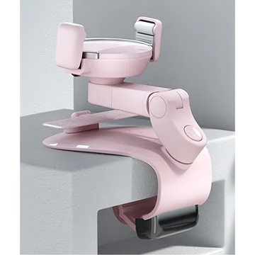 AFAMIC 艾法 高階款三用汽車手機架 360度旋轉 導航架  粉色  1組