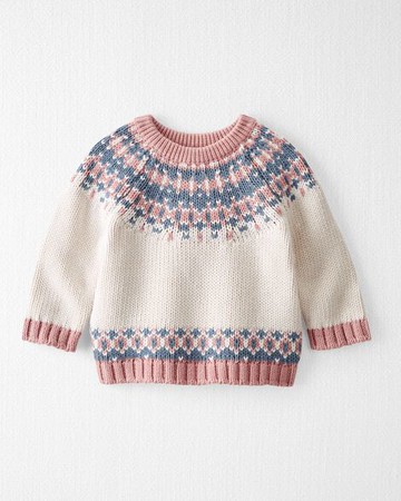 Baby Organic Cotton Fair Isle Chunky Sweater