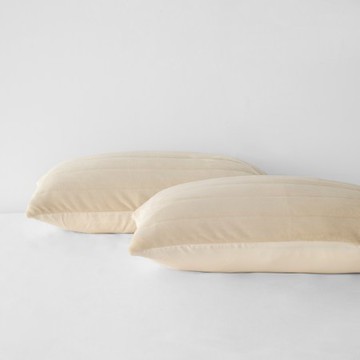 WARM TOUCH石墨烯防靜電恆溫保潔墊枕用2入 米棕