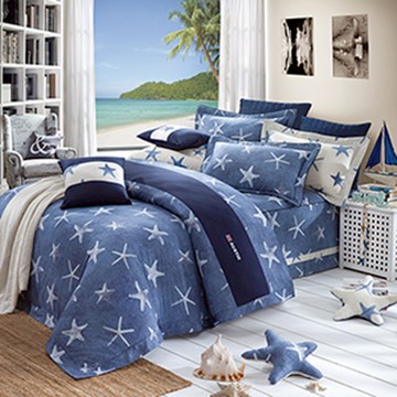 七件式床罩組/純粹好棉100%無異纖精梳純棉 /1817卡西斯