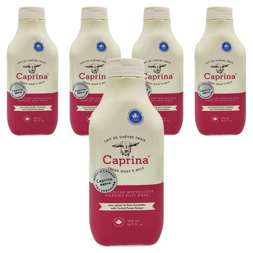 CANUS 肯拿士 Caprina 山羊奶 新鮮山羊奶沐浴乳 蘭花  500ml  5瓶