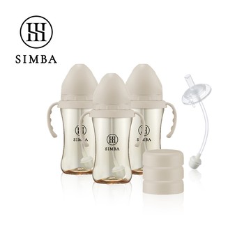 小獅王辛巴 蘊蜜鉑金PPSU學飲一瓶變三瓶精選組