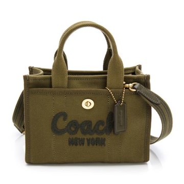 【COACH】Cargo 20 手提肩/斜背帆布包(橄欖綠)