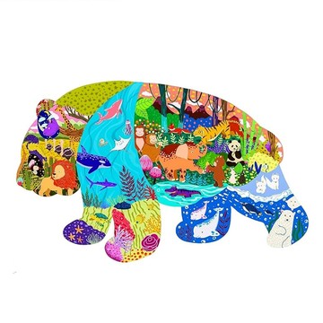 兒童拼圖 益智玩具  熊貓  180片  1盒