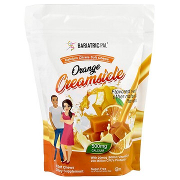 BariatricPal, 檸檬酸鈣軟咀嚼片，香橙奶油味，90 片軟咀嚼片