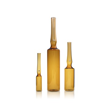 《台製》茶色安瓶 Ampul, Amber 203, Trimmed Stem