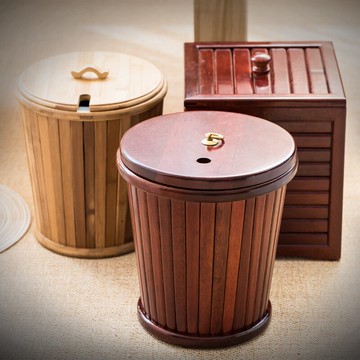 花梨木茶桶竹制茶渣桶實木家用竹制茶桶茶渣桶竹功夫茶水桶