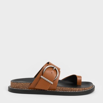 復古趾環厚底拖鞋