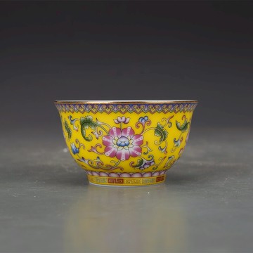 清乾隆瓷器琺瑯彩主人杯景德鎮仿古瓷器古董古玩收藏真品