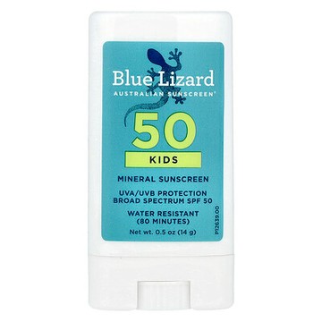 Blue Lizard Australian Sunscreen, 兒童，礦物質抗曬棒，SPF 50+，0.5 盎司（14 克）