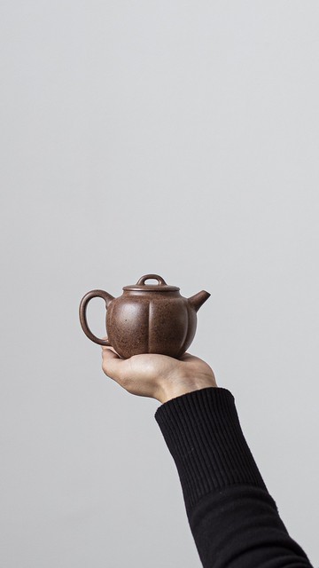 送禮紫砂壺茶壺筋纹茄瓜 特高温 180cc 原矿紫泥特高温窑变 老味