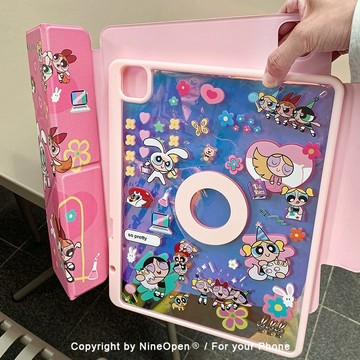 卡通飛天女警 變形皮套 磁吸拆分殼 平板保護殼 iPad 10 11 12 Air M4 11吋 Pro M5 A16