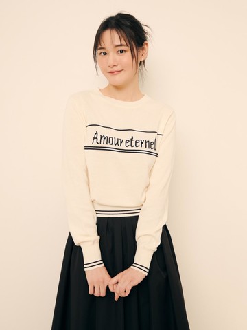 Lettering Color Line Pullover Knit GP9P1PO921