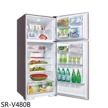 【SANLUX 台灣三洋】【SR-V480B】480公升雙門變頻光耀銀冰箱(含標準安裝)