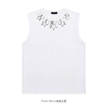 From Mars萬里星光 歐美潮牌ins星星印花無袖T恤百搭寬松圓領背心