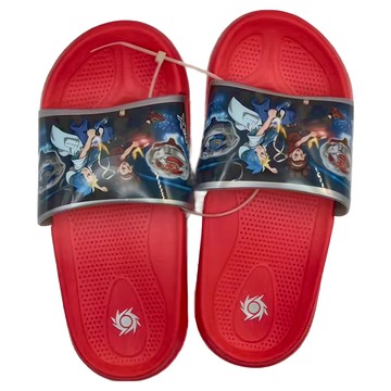 BEYBLADE X 戰鬥陀螺X拖鞋 尺寸17.0-22.0  藍色 + 紅色