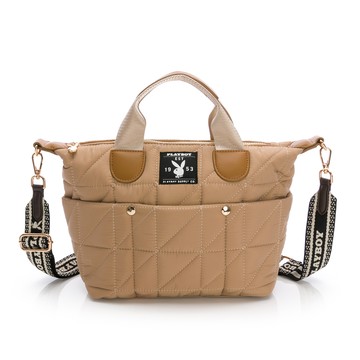 PLAYBOY - 手提包附長背帶  Craft系列 - 卡其色/551-3001-05-7