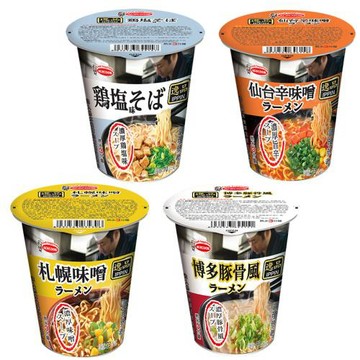 Aceccok逸品 杯麵系列 鹽味雞湯/札幌味噌/仙台辛味噌/博多豚骨風味 (12杯/組)