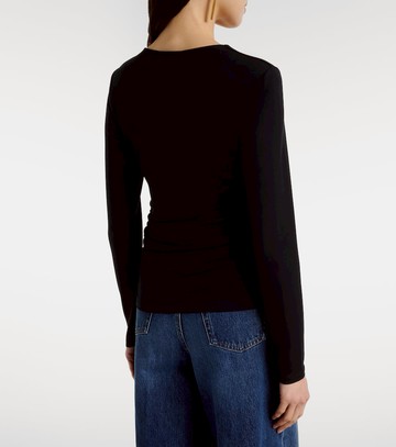 Veronica Beard Benedict gathered cotton jersey T-shirt