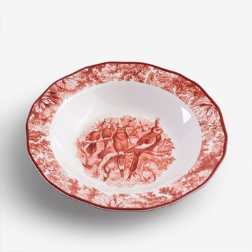 緋紅盛宴 23cm 合成樹脂湯盤│鸚哥│單品
