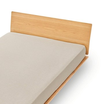 MUJI 無印良品 棉天竺床包  D(200 x 140 x 18~28cm)  混淺米