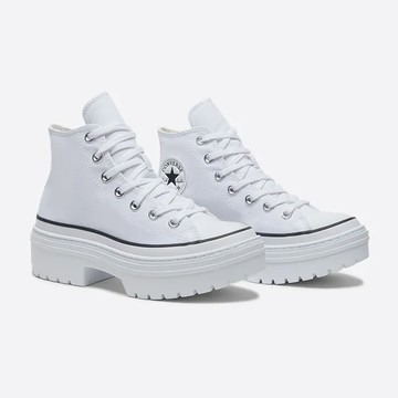 【CONVERSE】CTAS LUGGED HEEL HI 高筒 休閒鞋 厚底鞋 女鞋 白色-A10364C