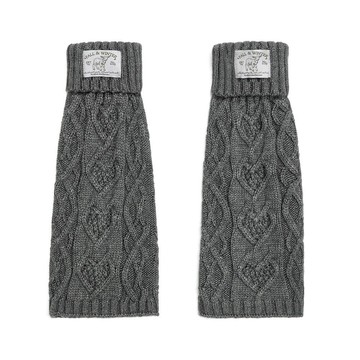 韓國 Rockfish Weatherweather DIAMOND CABLE LEG WARMERS 立體菱格針織腿套 灰色 GREY