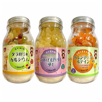 優力壯~魚肝油+鈣軟糖／益生菌軟糖／金盞花葉黃素軟糖(275g) 款式可選