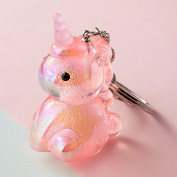 琉璃獨角獸鑰匙扣掛件創意個性汽車鏈圈環網紅ins可愛女書包掛飾