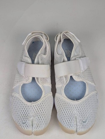 微瑕疵-鞋盒受潮&雙腳鞋面、鞋底泛黃 848386-100/8 W NIKE AIR RIFT BR 忍者鞋 白色