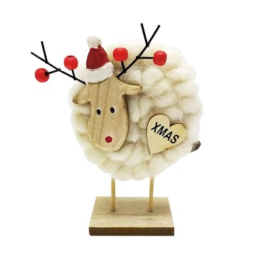 MODACore 摩達客 超萌羊咩咩 羊毛氈公仔  白色  16 x 11cm  1個