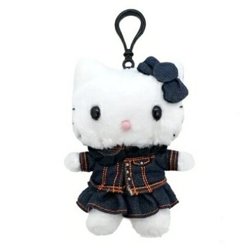 【震撼精品百貨】Hello Kitty 凱蒂貓~日本SANRIO三麗鷗 KITTY造型玩偶吊飾-單寧牛仔*16996