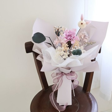 情人節指定款_梔子花永生花束