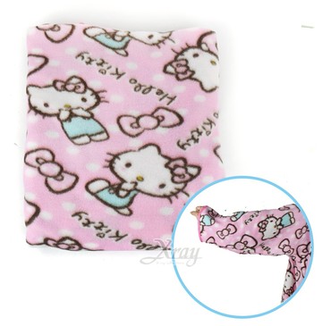 KITTY袖毯(粉.S號)，禦寒/披毯/冷氣毯/毛毯/懶人毯/披肩/暖毯/保暖商品/披肩毯/絨毛毛毯，X射線【C303266】
