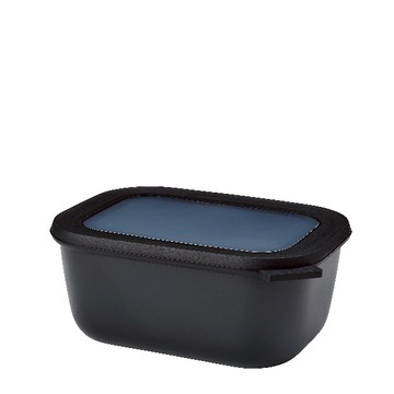 Mepal Cirqula 方形密封保鮮盒 1.5L(深)-黑