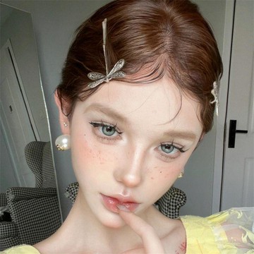 免運💦老友記Emily蜻蜓髮夾復古美式甜心金屬側邊夾甜酷辣妹一字夾髮卡髮圈 髮夾 緞帶 彈簧夾 髮圈 髮飾 皮筋髮飾