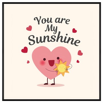 Boluo 菠蘿選畫所 掛畫 You are My Sunshine APLS4449B  40 x 40cm  黑色
