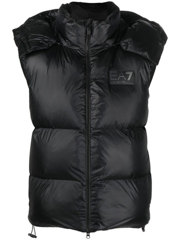 Ea7 Emporio Armani - hooded padded gilet jacket - men - Polyester/Polyamide/Polyamide - XXXL - Black