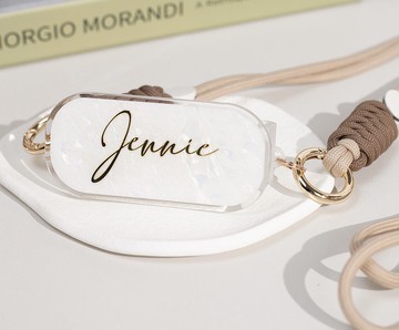 客製禮物 | 客製化掛繩手機夾(純文字)