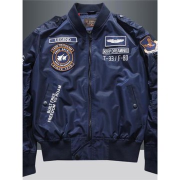 美式復古空軍MA-1飛行員夾克刺繡帥氣棒球服百搭潮牌貼標男士外套