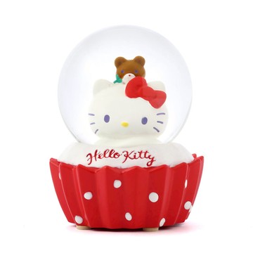 [限時20%回饋]Hello Kitty 小熊甜心 杯子蛋糕水晶球 水晶球擺飾